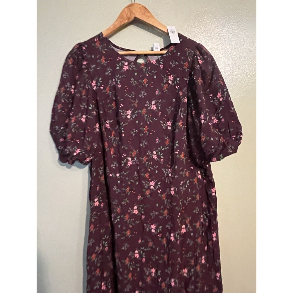 Old Navy Purple Floral Smocked Open Back Maxi Dress Purple 2X NWT - Picture 3 of 14